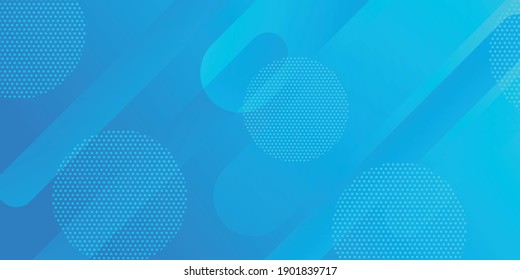 Gradient flowing geometric pattern blue background texture for poster cover design. Minimal color abstract gradient banner template. Modern vector wave shape for brochure