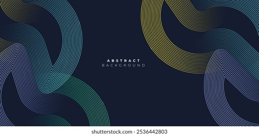 Gradient Flowing Stock Line Waving Particle Geometric Abstract Background. Modern Futuristic Rectangle Wavy Lines Pattern Background Concept For Science, Music Cover, Website, Header, Banner