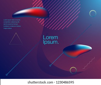 Gradient fluid background design layout for banner or poster