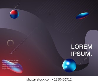 Gradient fluid background design layout for banner or poster