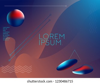 Gradient fluid background design layout for banner or poster
