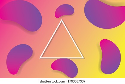 Gradient fluid background design layout for banner or poster. Cool 3d liquid vector pattern with blue violet shape in motion