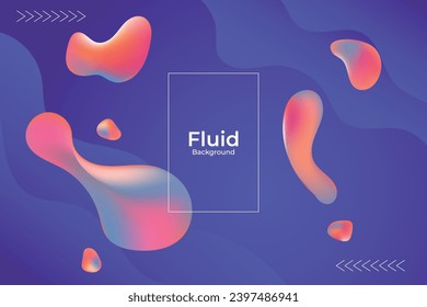 Gradient Fluid Background , Minimalist Template Background PPT 3D