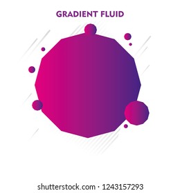 Gradient fluid background on white background illustration