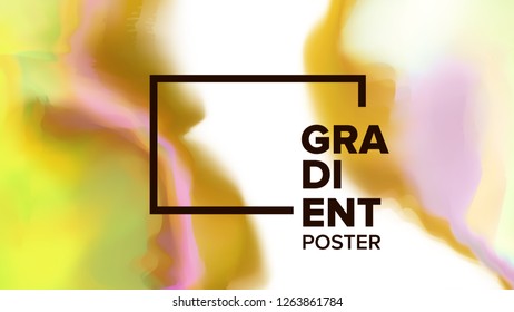 Gradient Fluid Background Vector. Modern Sreen. Trendy Placard. Chemical Hologram. Liquid Design Illustration