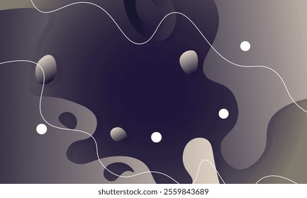 Gradient fluid background. Wavy shape background. Vector illustration.