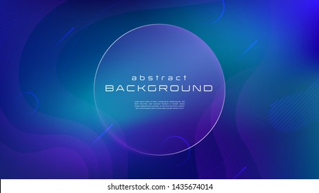 Fondo abstracto de color azul fluido degradado. Concepto futurista de Formas líquidas. Fondo de pantalla geométrico de movimiento creativo. Diseño para Anuncios, carteles, carteles, volantes, cubierta. Eps 10