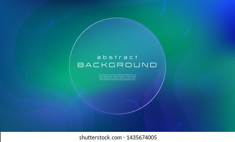 Gradient fluid blue green color abstract background. Liquid shapes futuristic concept. Creative motion geometric wallpaper. Design for Banners, Placards, Posters, Flyers, Cover. Eps 10