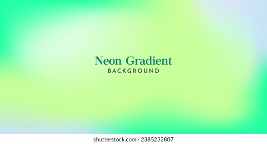 Gradient fluid blurred background with neon green color