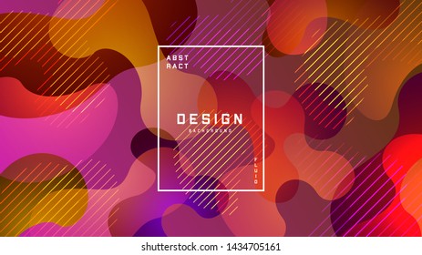 Gradient fluid colorful background. Liquid shapes futuristic concept. Creative geometric wallpaper. Design for Banners, Placards, Posters, Flyers, Cover. Eps10