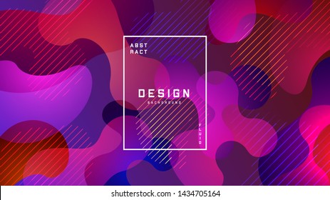 Gradient fluid colorful background. Liquid shapes futuristic concept. Creative geometric wallpaper. Design for Banners, Placards, Posters, Flyers, Cover. Eps10