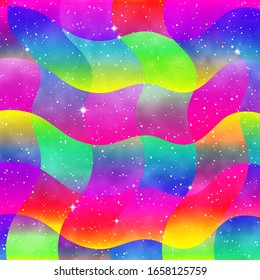 Gradient Fluid geometric creative background. Fancy for cards, prints, cosmic neon designs. Liquid trendy vector shapes