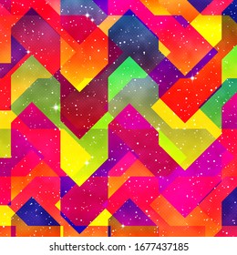 Gradient Fluid geometric creative background. Fancy for cards, prints, cosmic neon designs. Liquid trendy vector shapes