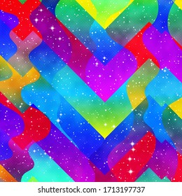 Gradient Fluid geometric creative background. Fancy for cards, prints, cosmic neon designs. Liquid trendy vector shapes