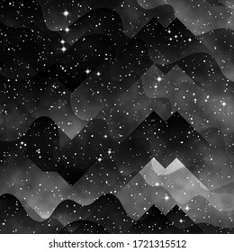 Gradient Fluid geometric creative background. Fancy for cards, prints, cosmic neon designs. Liquid trendy vector shapes