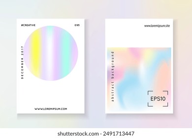 Gradient Fluid. Modern Screen. 1980 Pattern. Fashion Design. Colourful Prism Illustration. Blue Minimal Label. Geometry Background. Pink Gradient Fluid