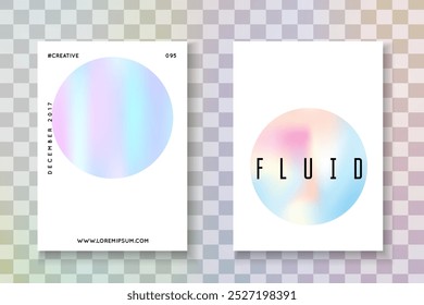Gradient Fluid. Plastic Effect. Vintage Banner. Spectrum Foil. Hologram Shape. Business 90s Backdrop. Blue 1980 Flyer. Purple Gradient Fluid