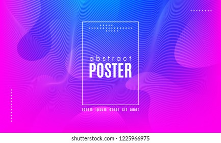 Gradient Fluid Shapes. Abstract Background in Blue and Pink Colors. Wave Liquid and Distorted Gradient Lines. Futuristic Concept of Landing Page. Geometric Abstract Poster with Dynamic Neon Gradient.