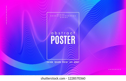 Gradient Fluid Shapes. Abstract Background in Blue and Pink Colors. Wave Liquid and Distorted Gradient Lines. Futuristic Concept of Landing Page. Geometric Abstract Poster with Dynamic Neon Gradient.