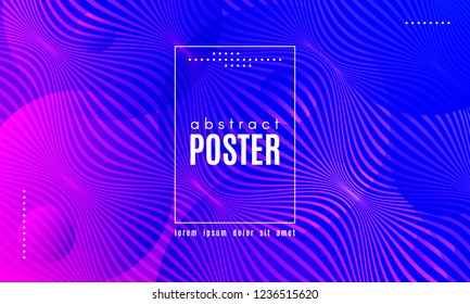 Gradient Fluid Shapes. Abstract Background in Blue and Pink Colors. Wave Liquid and Distorted Gradient Lines. Futuristic Concept of Landing Page. Geometric Abstract Poster with Dynamic Neon Gradient.