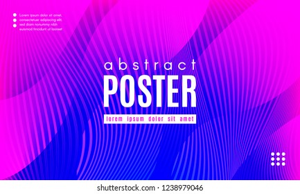 Gradient Fluid Shapes. Abstract Background in Blue and Pink Colors. Wave Liquid and Distorted Gradient Lines. Futuristic Concept of Landing Page. Geometric Abstract Poster with Dynamic Neon Gradient.