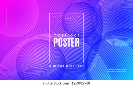Gradient Fluid Shapes. Abstract Background in Blue and Pink Colors. Wave Liquid and Distorted Gradient Lines. Futuristic Concept of Landing Page. Geometric Abstract Poster with Dynamic Neon Gradient.