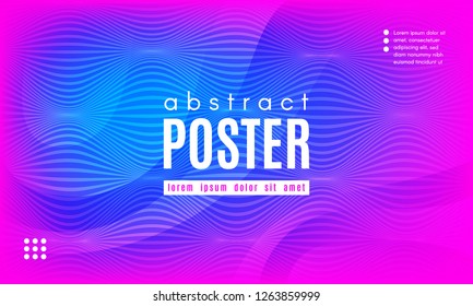 Gradient Fluid Shapes. Abstract Background in Blue and Pink Colors. Wave Liquid and Distorted Gradient Lines. Futuristic Concept of Landing Page. Geometric Abstract Poster with Dynamic Neon Gradient.