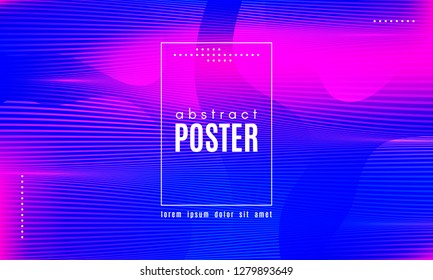 Gradient Fluid Shapes. Abstract Background in Blue and Pink Colors. Wave Liquid and Distorted Gradient Lines. Futuristic Concept of Landing Page. Geometric Abstract Poster with Dynamic Neon Gradient.