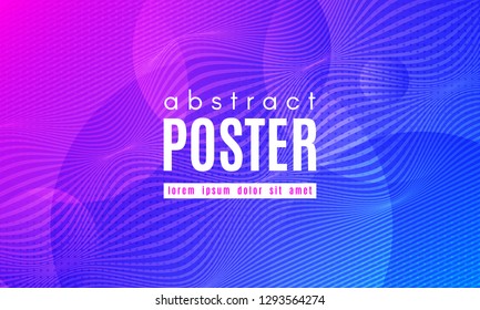 Gradient Fluid Shapes. Abstract Background in Blue and Pink Colors. Wave Liquid and Distorted Gradient Lines. Futuristic Concept of Landing Page. Geometric Abstract Poster with Dynamic Neon Gradient.
