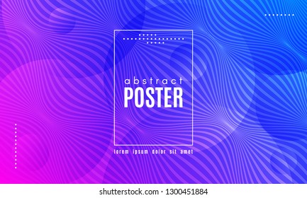 Gradient Fluid Shapes. Abstract Background in Blue and Pink Colors. Wave Liquid and Distorted Gradient Lines. Futuristic Concept of Landing Page. Geometric Abstract Poster with Dynamic Neon Gradient.