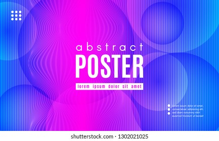 Gradient Fluid Shapes. Abstract Background in Blue and Pink Colors. Wave Liquid and Distorted Gradient Lines. Futuristic Concept of Landing Page. Geometric Abstract Poster with Dynamic Neon Gradient.