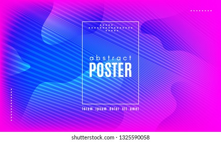 Gradient Fluid Shapes. Abstract Background in Blue and Pink Colors. Wave Liquid and Distorted Gradient Lines. Futuristic Concept of Landing Page. Geometric Abstract Poster with Dynamic Neon Gradient.