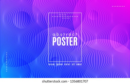Gradient Fluid Shapes. Abstract Background in Blue and Pink Colors. Wave Liquid and Distorted Gradient Lines. Futuristic Concept of Landing Page. Geometric Abstract Poster with Dynamic Neon Gradient.