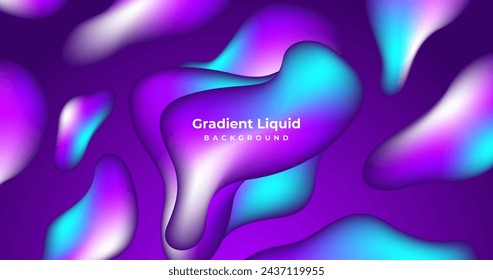 Gradient fluid shapes background vector design in eps 10