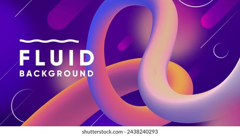 Gradient fluid shapes background vector design in eps 10