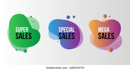 Gradient Fluid Shapes Banner Sales
