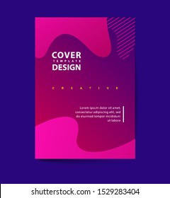 Gradient Fluid shapes with wave lines colors covers . fluid wavy shapes texture print. Cover pages.