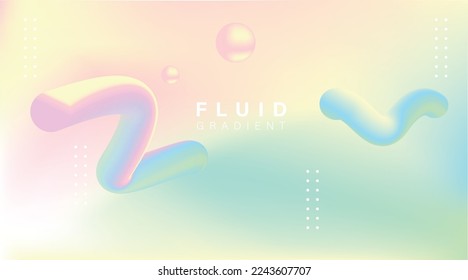 Gradient Fluid vector for landing hero or social media background