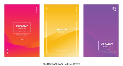 gradient fluid vector poster design