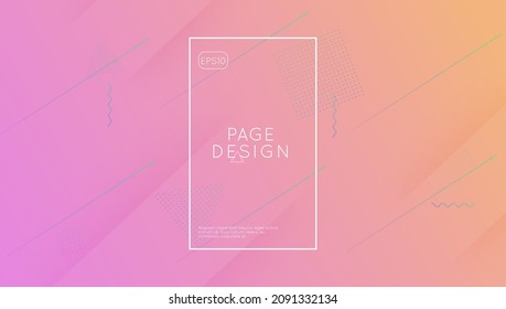 Volante de degradado. Concepto moderno. Funda mínima fría. Art Landing Page. Página brillante. Forma Hipster Azul. Invitación profesional. Fondo Neon. Volante de gradiente de lilac