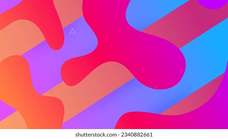 Gradient Flyer. Spectrum Wallpaper. Bright Paper. Modern Design. Cool Landing Page. Violet Graphic Background. Liquid Concept. Wavy Neon Shape. Lilac Gradient Flyer