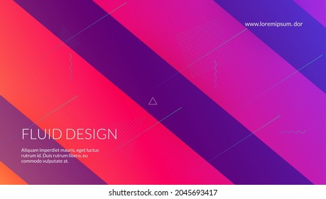 Gradient Flyer. Vibrant Paper. Multicolor Presentation. Color Landing Page. Fluid Concept. Art Liquid Design. Modern Poster. Purple Graphic Layout. Violet Gradient Flyer