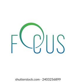 gradient focus concept. green-blue gradient focus logo