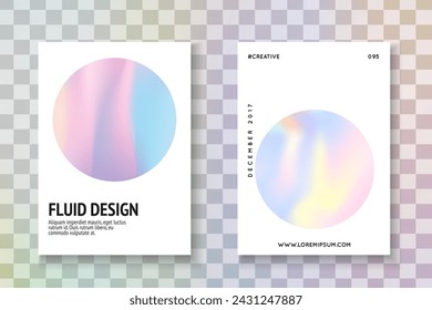 Gradient Foil. 1980 Presentation. Isolated Retro Backdrop. Graphic Banner. Blue Geometric Cover. Hologram Fluid. Plastic Screen. Pink Gradient Foil