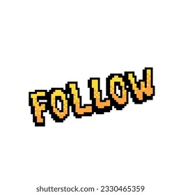 gradient follow text in pixel art style