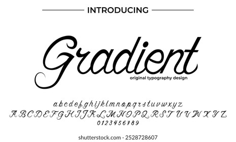 Pincel con estilo pintado con letras mayúsculas del Vector, alfabeto, tipografía