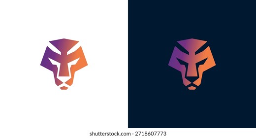 Gradient Fox Logo Design - Minimalistisches Tiersymbol mit abstraktem künstlerischem Flair