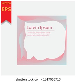 gradient frame. illustration creative modern frames. stylish graphics with elements of typography red abstract shape. element for design business cards, invitations, gift cards, flyers brochure eps