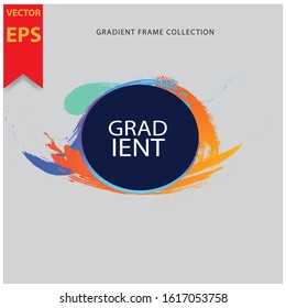 gradient frame. illustration creative modern frames. stylish graphics with elements of typography red abstract shape. element for design business cards, invitations, gift cards, flyers brochure eps