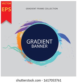 gradient frame. illustration creative modern frames. stylish graphics with elements of typography red abstract shape. element for design business cards, invitations, gift cards, flyers brochure eps
